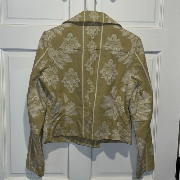 Brocade Women Jacket, Lite Sage fully lined double breasted, size 8 Apostrophe - Picture 4 of 13
